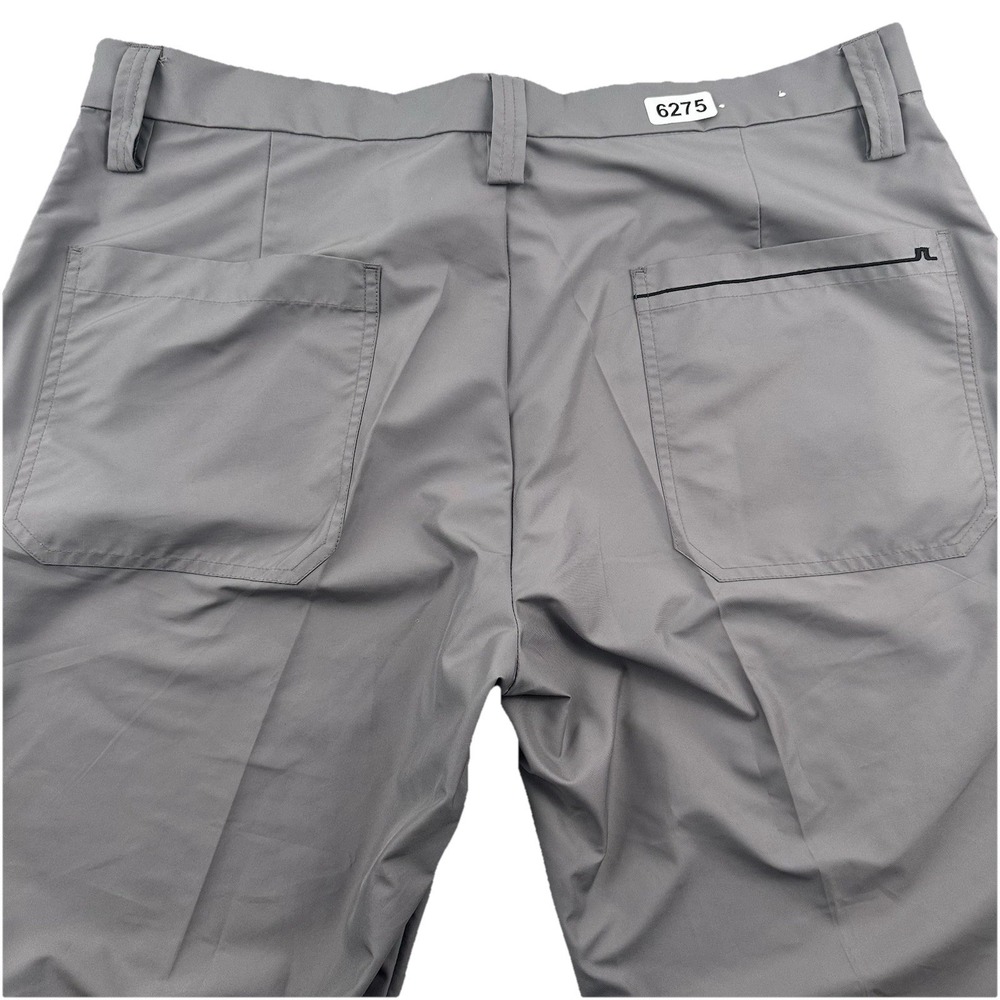 J Lindeberg Golf Lightweight Pants Mens 34x32 Gray Zip Ankle Troyan Micro Twill